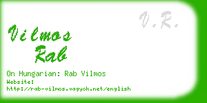 vilmos rab business card